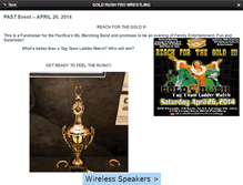 Tablet Screenshot of goldrushprowrestling.com